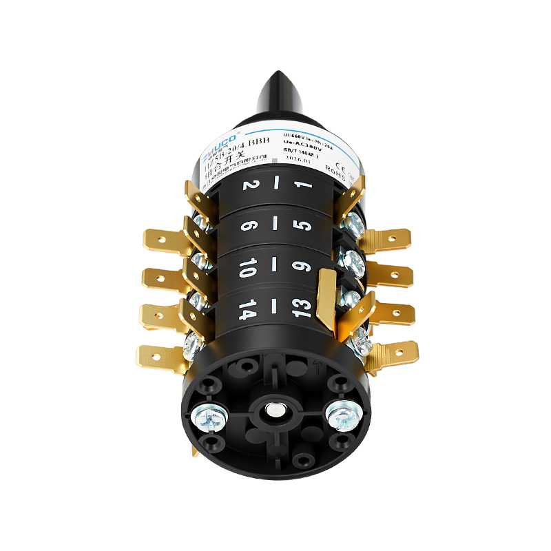 ZHUCO HZ5B-204.BBB 0-1-2-3-4-5-6 7-position 4-section combination switch