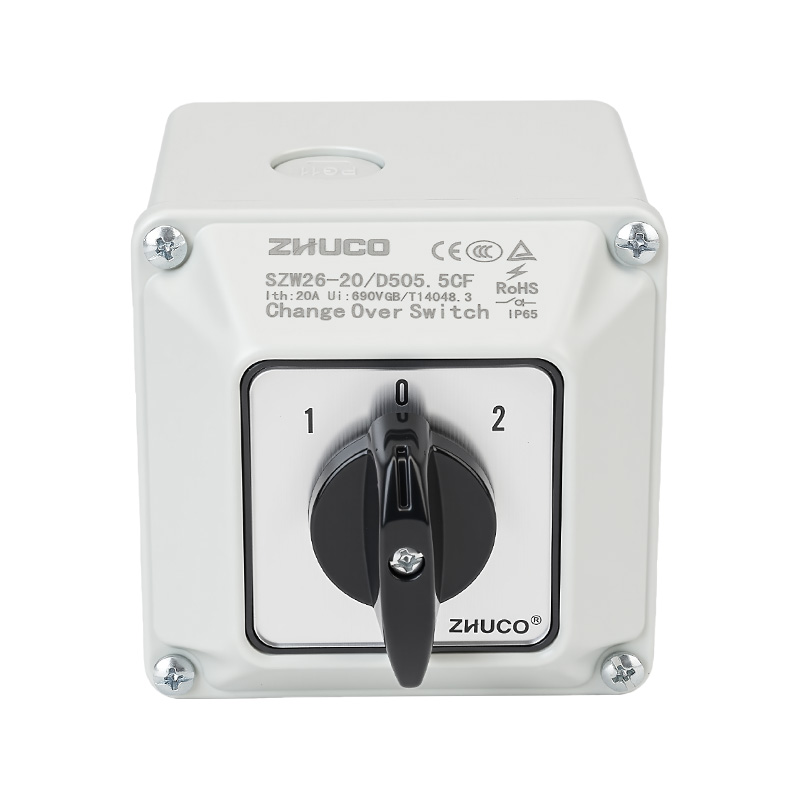 ZHUCO SZW26-20/D505.5CF multi-circuit IP65 protected changeover switch ZHUCO SZW26-20/D505.5CF multi-circuit IP65 protected changeover switch