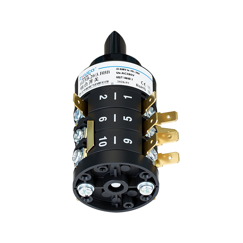 ZHUCO HZ5B-20/3.BBB 1-0-2-3-4-5-6-7 Eight-position, three-section combination switch