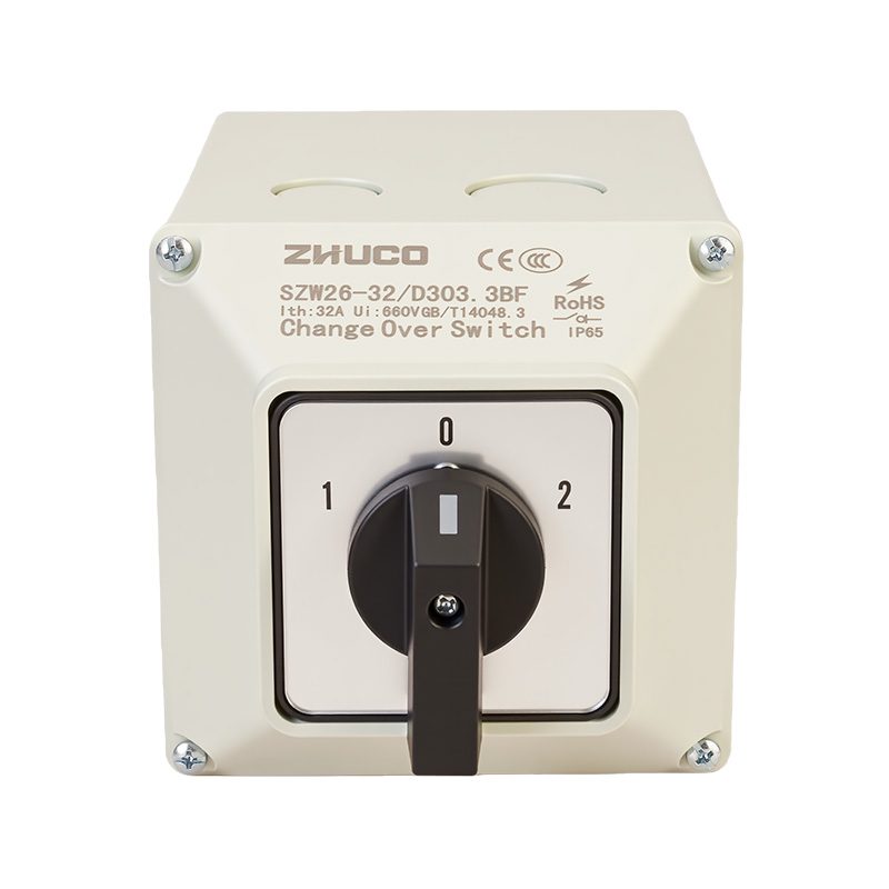 ZHUCO SZW26-32/D303.BF 1-0-2 three-section 3-position changeover switch with protective box ZHUCO SZW26-32/D303.BF 1-0-2 three-section 3-position changeover switch with protective box