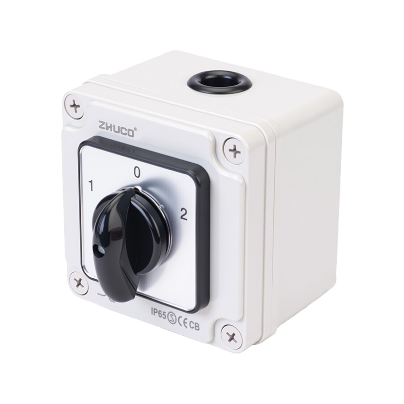 ZHUCO SZW26-32/D303.3EF three-circuit IP65 protected changeover switch