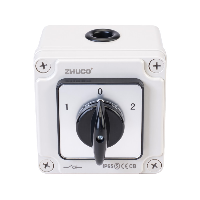 ZHUCO SZW26-32/D303.3EF three-circuit IP65 protected changeover switch