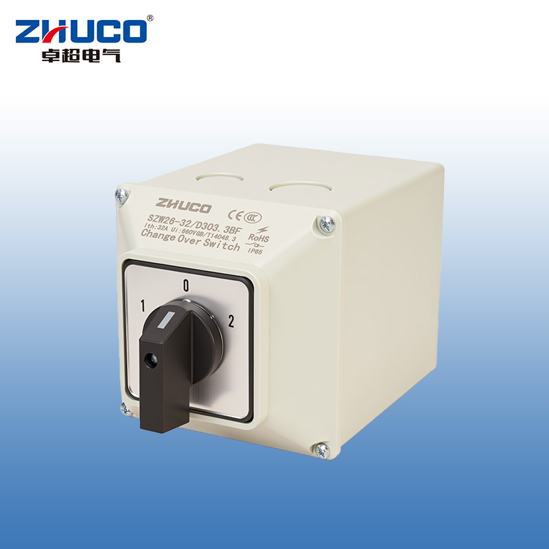 ZHUCO SZW26-32/D303.BF 1-0-2 three-section 3-position changeover switch with protective box