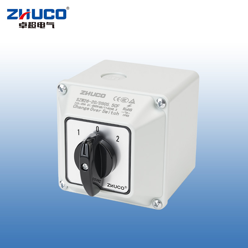 ZHUCO SZW26-20/D505.5CF multi-circuit IP65 protected changeover switch