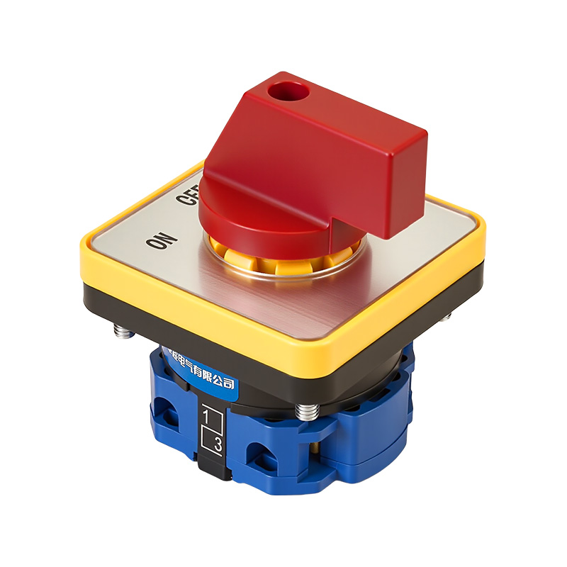 ZHUCO SZW26-20/D101.1 Silver panel red handle ON-OFF-ON Three-position single-section changeover switch