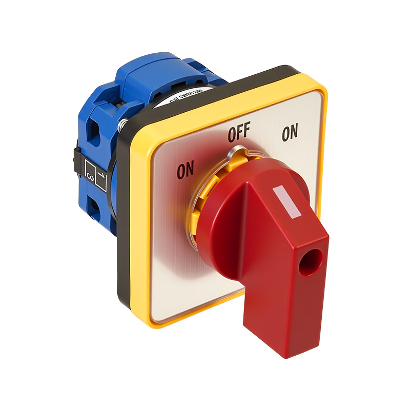 ZHUCO SZW26-20/D101.1 Silver panel red handle ON-OFF-ON Three-position single-section changeover switch