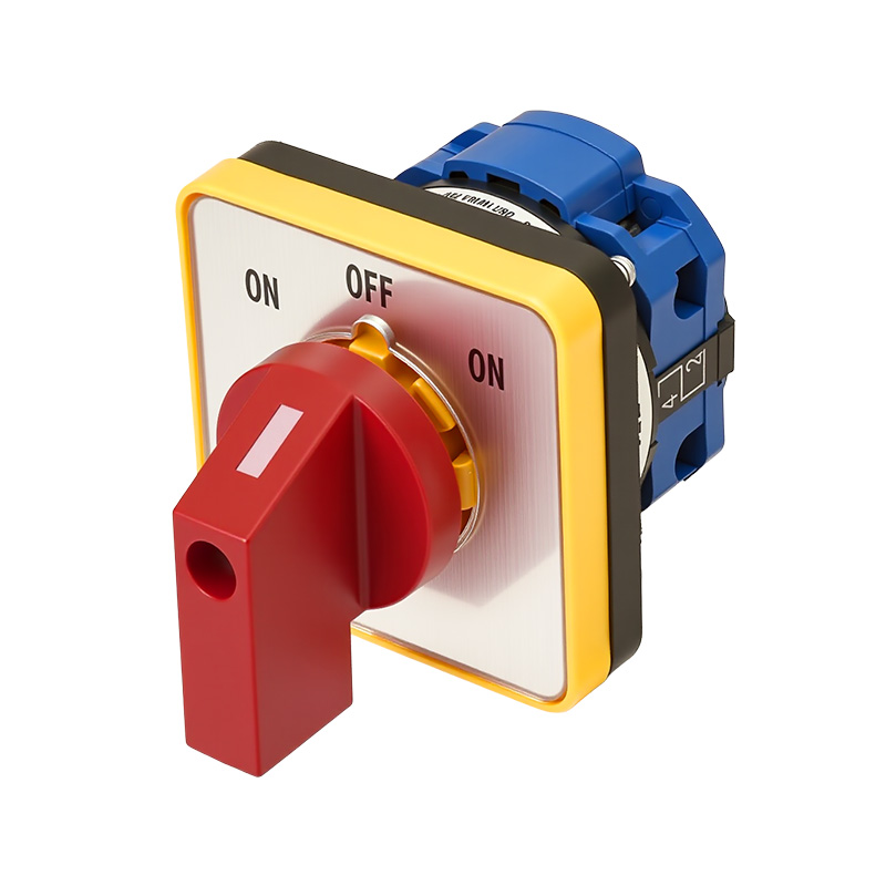 ZHUCO SZW26-20/D101.1 Silver panel red handle ON-OFF-ON Three-position single-section changeover switch