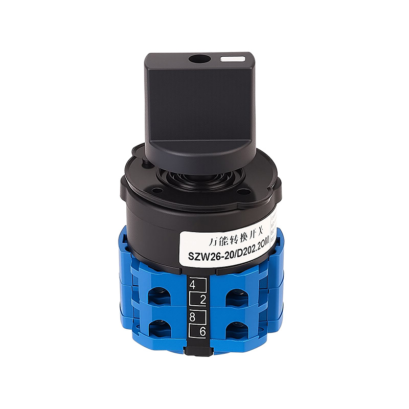 ZHUCO SZW26-20/D202.2OM 1-0-2 Three-position two-section dual-mount changeover switch ZHUCO SZW26-20/D202.2OM 1-0-2 Three-position two-section dual-mount changeover switch