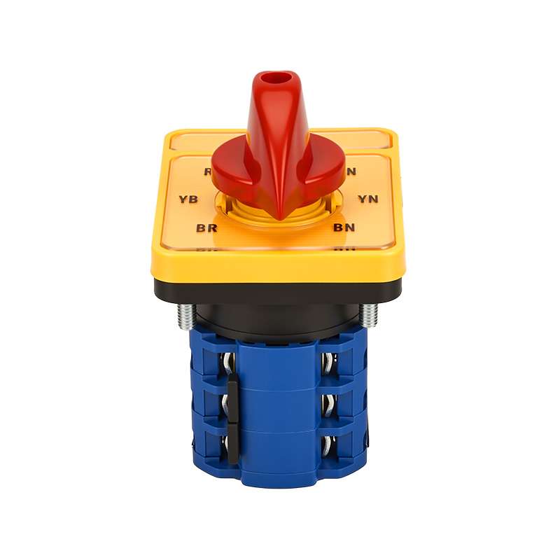 ZHUCO SZW26-20/YH5.3 Yellow Long Panel Red Handle Seven-Position Three-Channel Voltage Changeover Switch