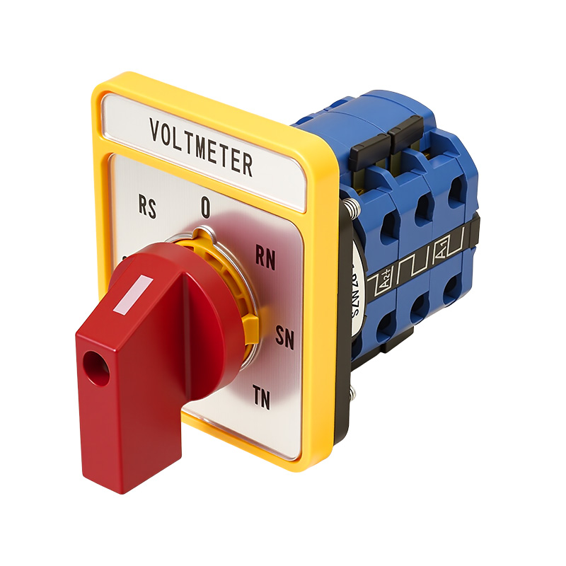 ZHUCO SZW26-20/YH5.3HH Long Silver Panel Red Handle Seven-Position Three-Channel Voltage Changeover Switch