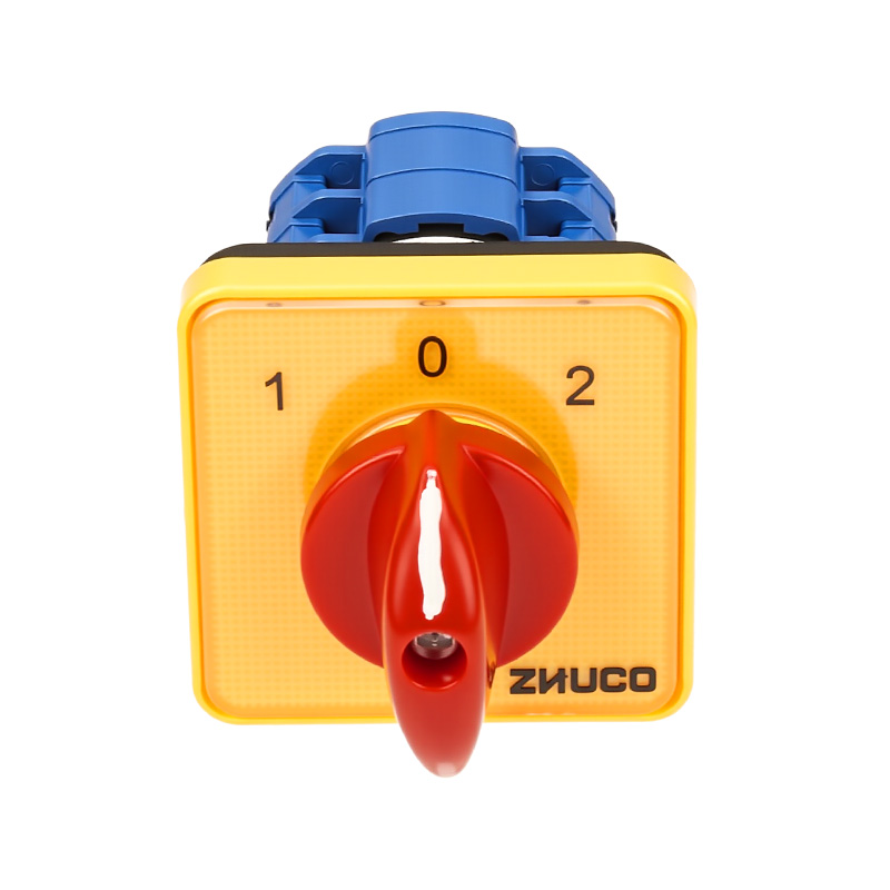 ZHUCO SZW26-20/D202.2 Yellow panel red handle 1-0-2 three-position two-section changeover switch