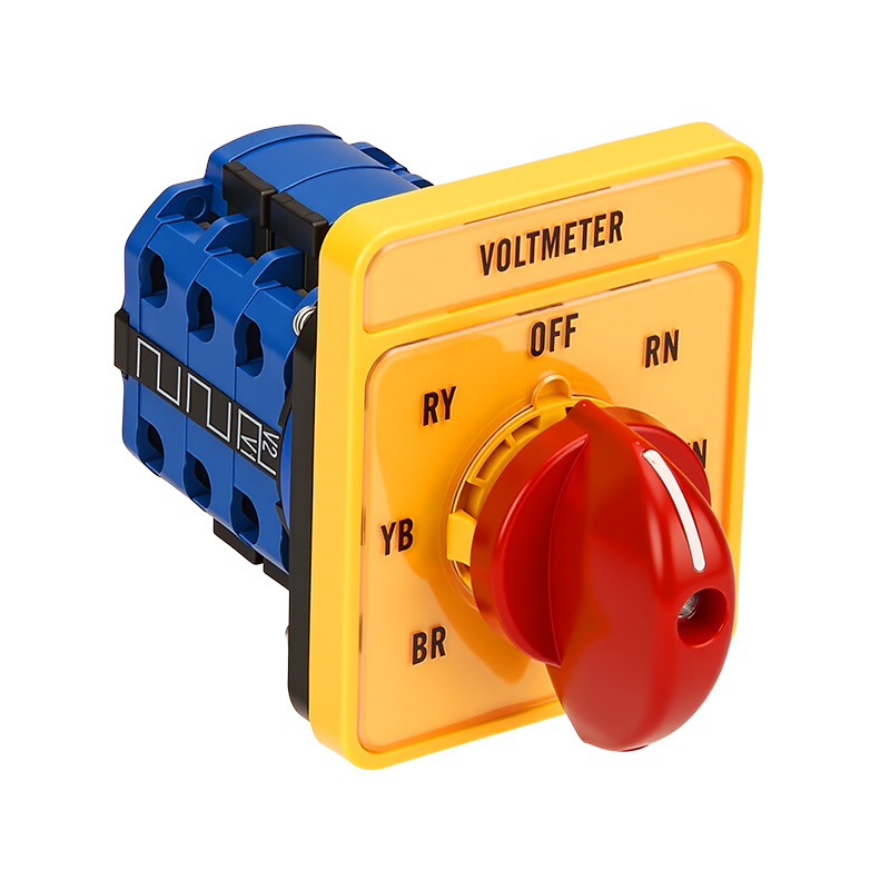 ZHUCO SZW26-20/YH5.3 Yellow Long Panel Red Handle Seven-Position Three-Channel Voltage Changeover Switch