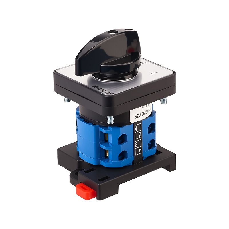 ZHUCO SZW26-20 D202.2-B11R Three-position two-section DIN rail mount changeover switch