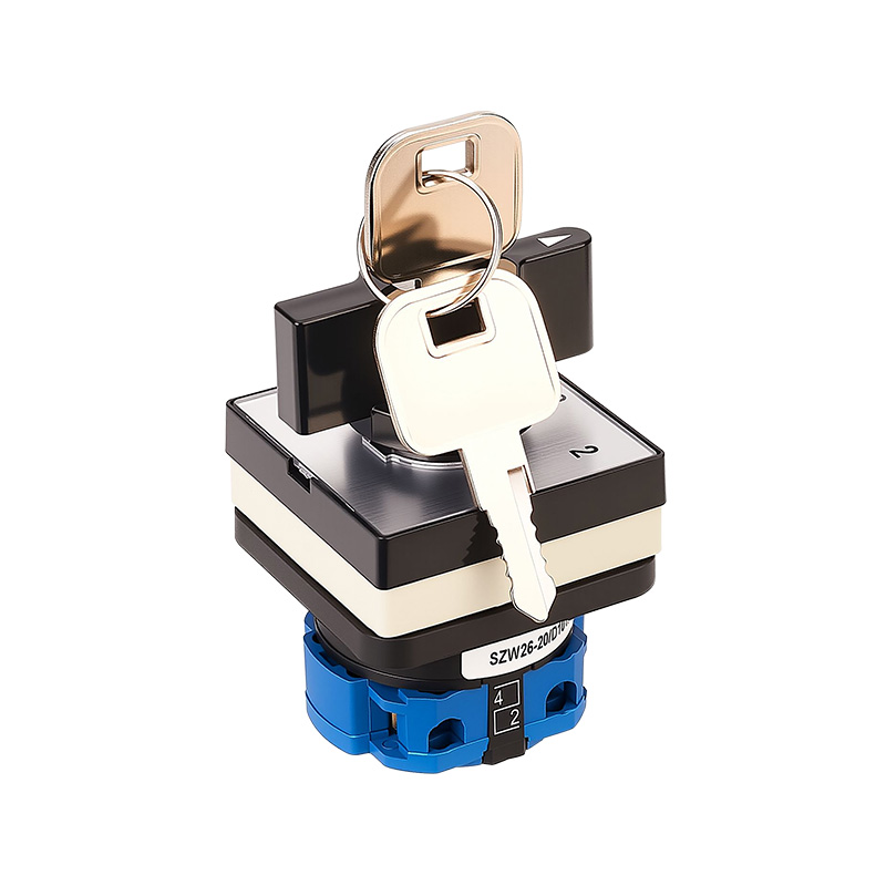 ZHUCO SZW26-20 D101.1Y Three-position one-section with Lock Four-hole Mount Changeover Switch ZHUCO SZW26-20 D101.1Y Three-position one-section with Lock Four-hole Mount Changeover Switch