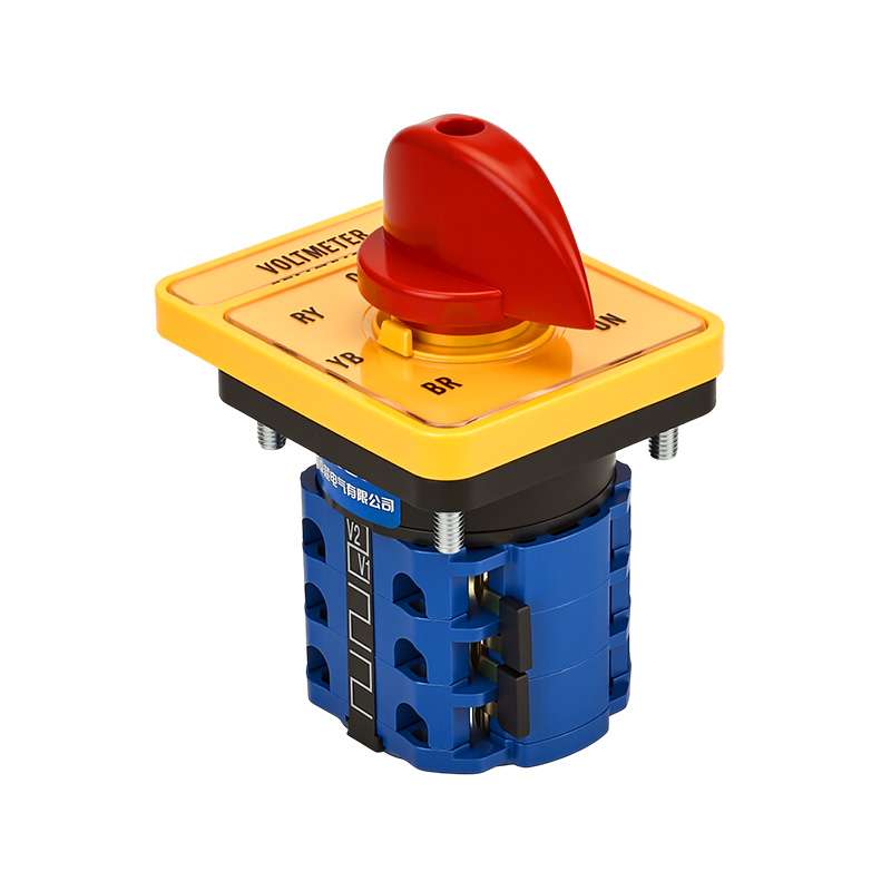 ZHUCO SZW26-20/YH5.3 Yellow Long Panel Red Handle Seven-Position Three-Channel Voltage Changeover Switch