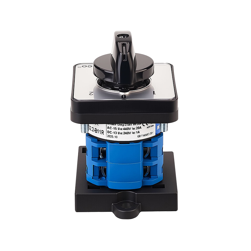 ZHUCO SZW26-20 D202.2-B11R Three-position two-section DIN rail mount changeover switch