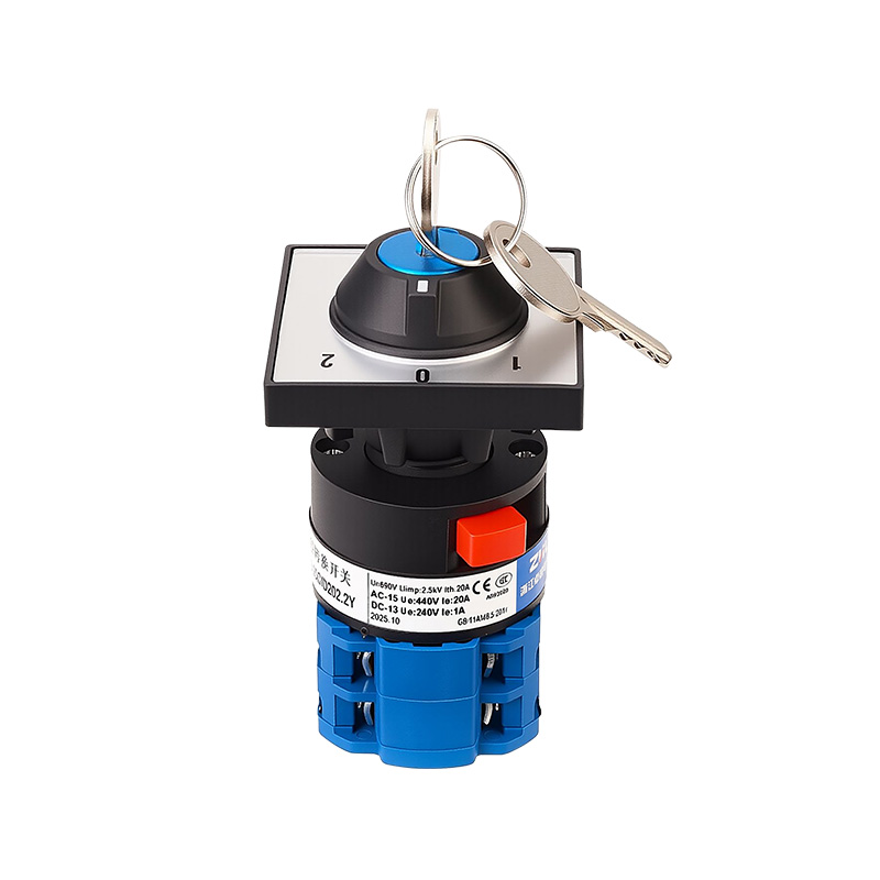 ZHUCO SZW26-20C/D202.2Y Three-position two-section lockable single-hole mounting changeover switch