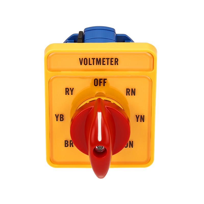 ZHUCO SZW26-20/YH5.3 Yellow Long Panel Red Handle Seven-Position Three-Channel Voltage Changeover Switch