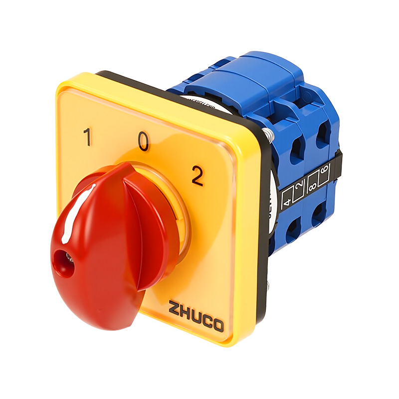 ZHUCO SZW26-20/D202.2 Yellow panel red handle 1-0-2 three-position two-section changeover switch