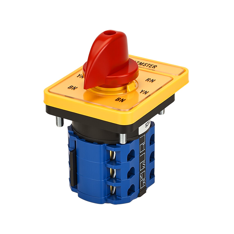 ZHUCO SZW26-20/YH5.3 Yellow Long Panel Red Handle Seven-Position Three-Channel Voltage Changeover Switch