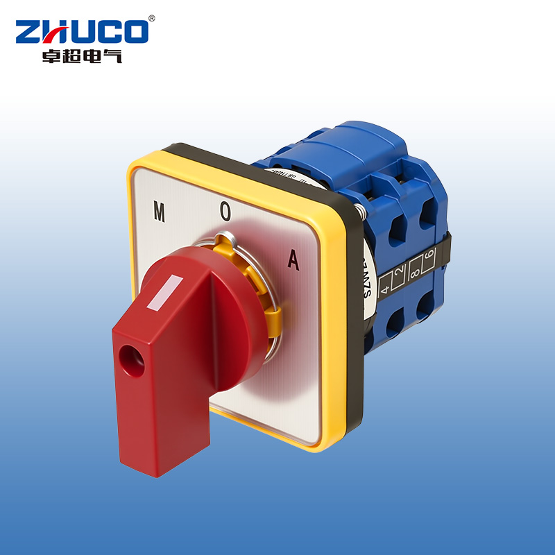 ZHUCO SZW26-20D/202.2 Silver panel red handle 1-0-2 three-position two-section changeover switch