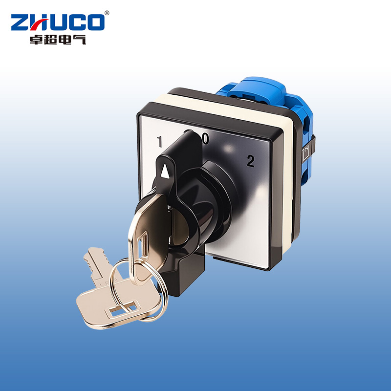 ZHUCO SZW26-20 D101.1Y Three-position one-section with Lock Four-hole Mount Changeover Switch