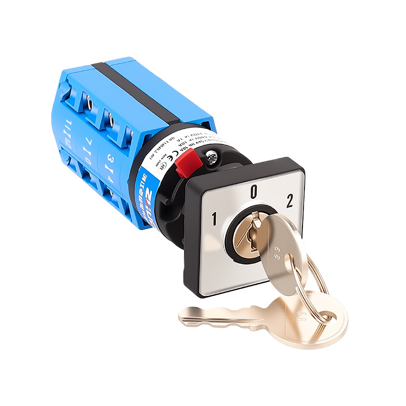ZHUCO SZW26X-10C/D303.3Y 1-0-2 Three-position three-section compact locking single-hole mounting changeover switch