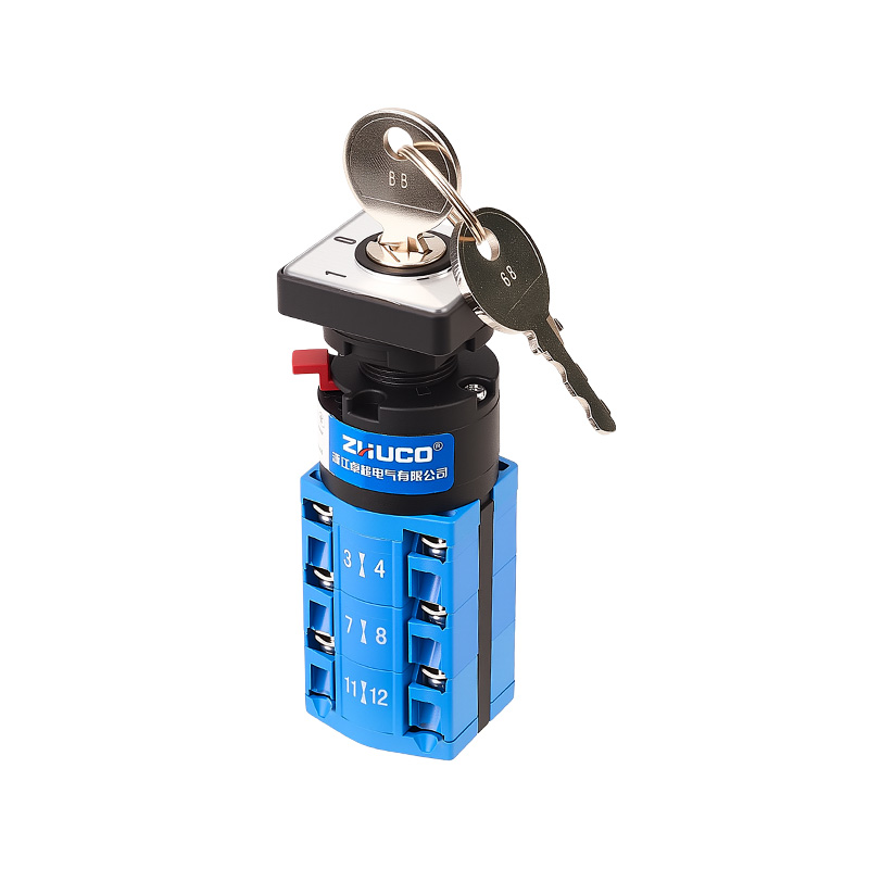 ZHUCO SZW26X-10C/D303.3Y 1-0-2 Three-position three-section compact locking single-hole mounting changeover switch