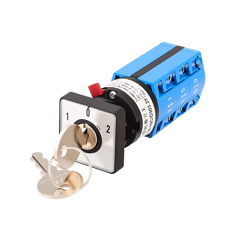 ZHUCO SZW26X-10C/D303.3Y 1-0-2 Three-position three-section compact locking single-hole mounting changeover switch